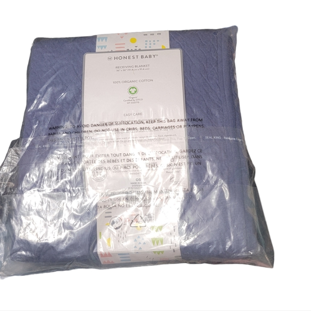 Honest Baby Organic Cotton Reversible Mini - Quilted Receiving Blanket - Picture 7 of 7